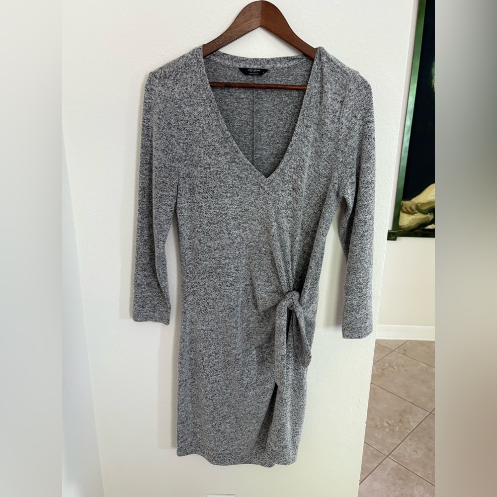 Lucky Brand Gray Long Sleeve Dress